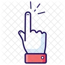 Index Finger Upward Finger Click Icon