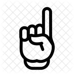 Index Finger Icon - Download in Line Style