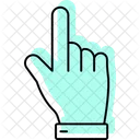 Index Finger Color Shadow Thinline Icon Icon