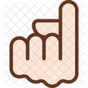 Index finger pointing up  Icon