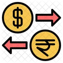 Usa India Currency Icon