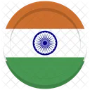 India Flag Circle Icon