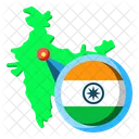 India Asia Map Icon