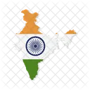 India Map India January Icon