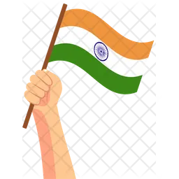 India hand holding Flag Icon