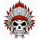 Indian Skull Tribal Icon