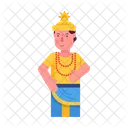 Indian Costume Indian Character Festive Costume Icon