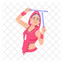 Dance Sticks Indian Dancer Kolattam Dance Icon