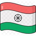 인도 국기 국기 휘장 아이콘