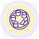 Indian Food Line Icon Icon