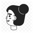 Indian girl with bun side view  Icon