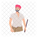 Indian Man Village Man Villager Icon