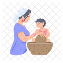 Indian Mother Mother Love Mother Child Icon