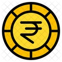 Indian Rupee Coin Currency Icon