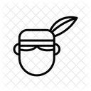 Indianer Mann  Symbol