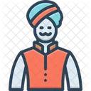 Indiano Turbante Cultural Ícone