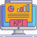 Indicador chave de desempenho kpi  Ícone