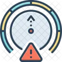 Indicator Caution Risk Level Speed Speedometer Gauge Dashboard Vehicle Performance Barometer Alert Icon