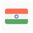 Indien Flagge Land Symbol