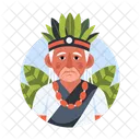 Indigenous Character Tribal Person Icon