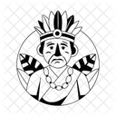 Indigenous Character Tribal Person Icon