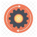 Entwicklung Cog Sync Icon