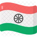 Indische Flagge Nationalflagge Insignien Symbol