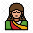 Indische Frau Inderin Pilgerin Icon