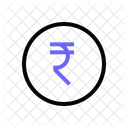 Indische Rupie Geld Rupie Symbol