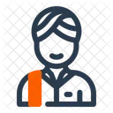 Indischer Mann Holi Holi Fest Symbol