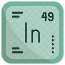 Indium Chemistry Periodic Table Icon