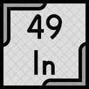 Indium Periodic Table Chemistry Icon