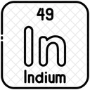 Indium Chemistry Periodic Table Icon