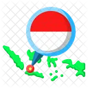 Indonesia Asia Map Icon