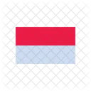 Flag National Red White Icon
