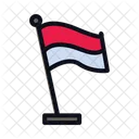 Flag National Red White Icon