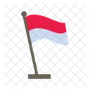 Flag National Red White Icon