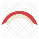 Indonesian flag ribbon curved  Icon