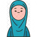 인도네시아인 이슬람교도 여자 아이콘