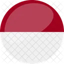 Indonesie Drapeau Pays Icône