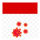 Flagge Land Corona Symbol