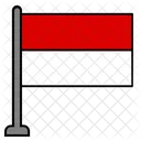 Indonesien Landesflagge Flagge Symbol