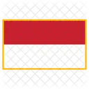 Indonesien Flagge Land Symbol