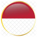 Indonesien Flagge Land Symbol