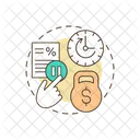 Gestion De Deuda Indulgencia De Prestamos Tasa De Interes Hipotecaria Icon