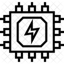 Industria Electrica Chip Microcontrolador Icono