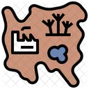 Industrial Area Factory Chemicals Ecosystem Land Use City Icon