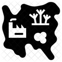 Industrial Area Factory Chemicals Ecosystem Land Use City Icon
