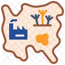 Industrial Area Factory Chemicals Ecosystem Land Use City Icon
