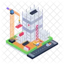 Industrial Construction Construction Site Construction Area Icon